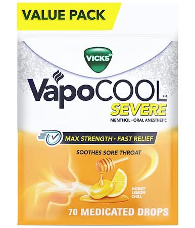 Vicks Vapocool Max Strength Cough Drop Value pack, Mint/Menthol (70 ct)