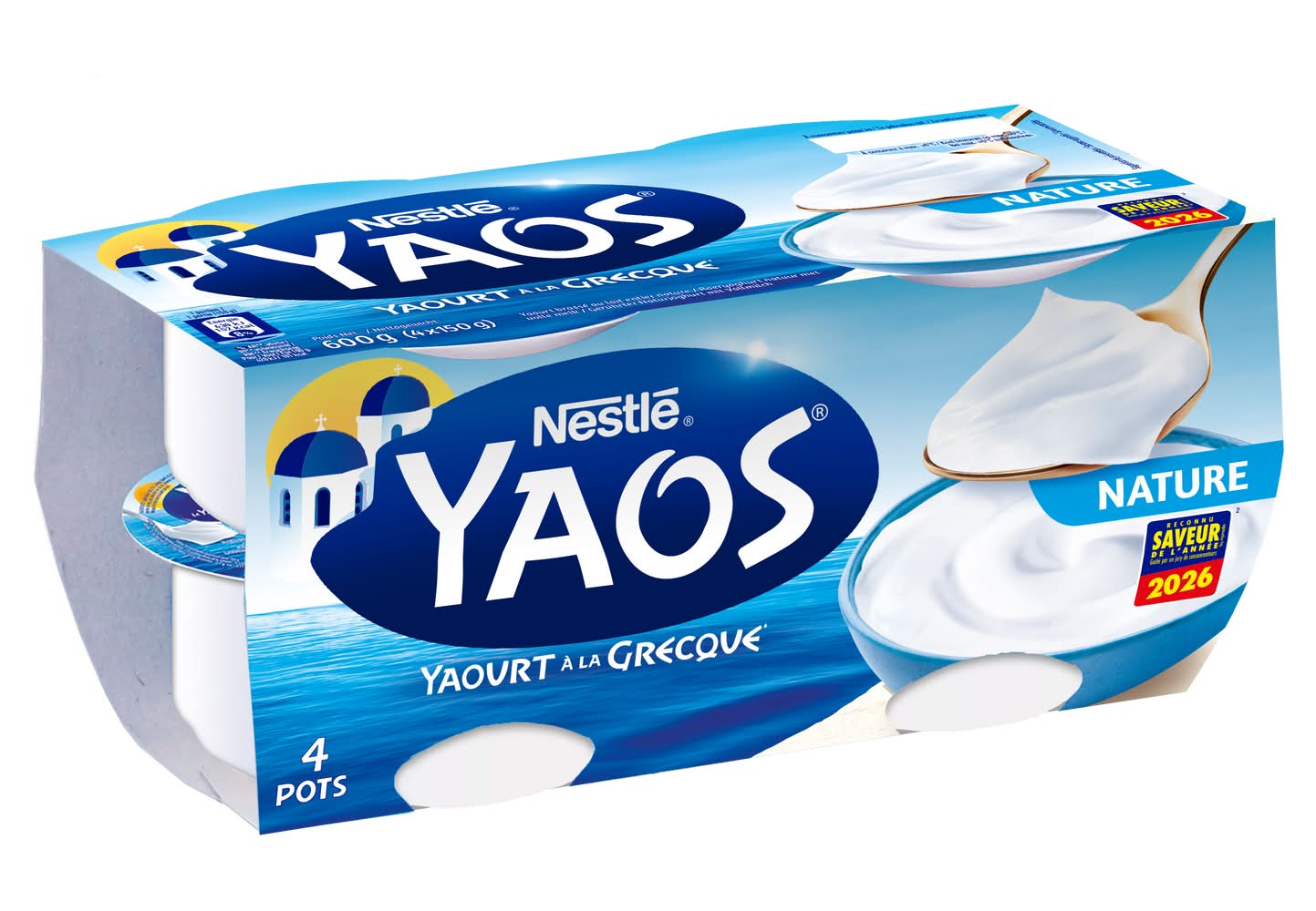 YAOS - Yaourt à la grecque, nature (4 x 150g)