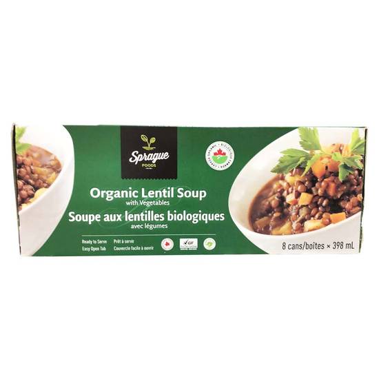 Sprague · Soupe de lentilles et de légumes (8 x 398 ml) - Lentil & vegetable soup (8 x 398 ml)