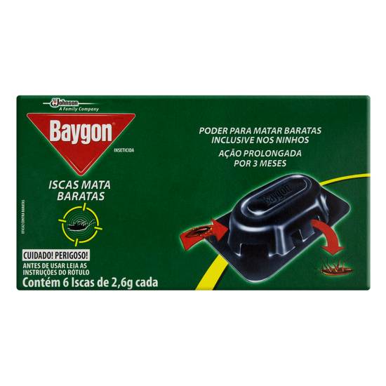 Baygon iscas mata baratas (6 un, 2,6 g) 