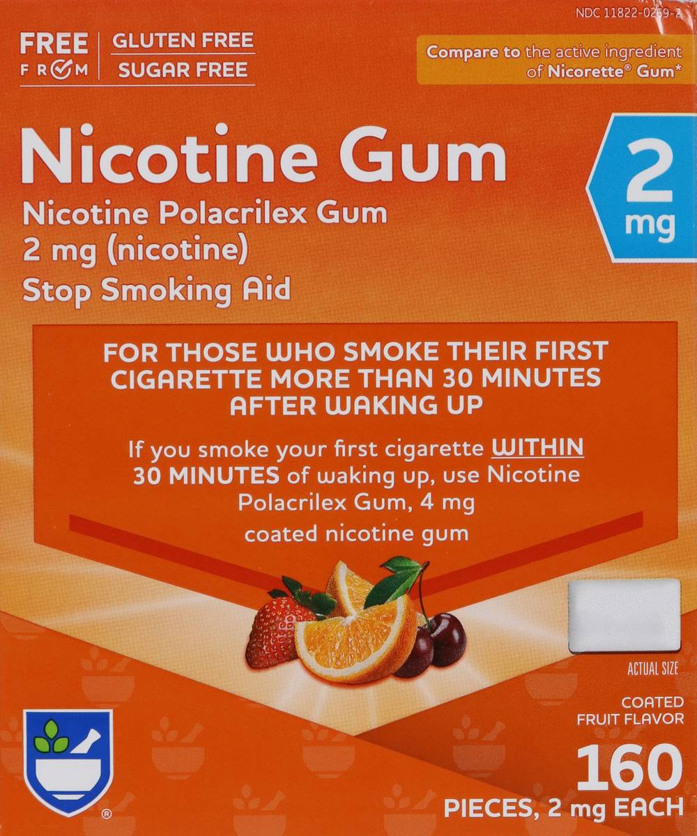 Rite Aid Nicotine Polacrilex Gum 2mg (fruit)
