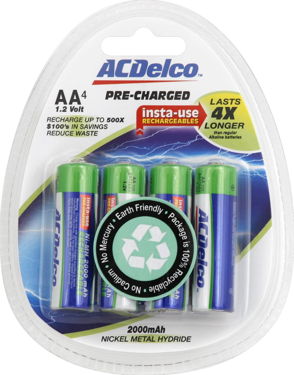 ACDelco Powermax 4aa Insta Use Rechargeable Batteries