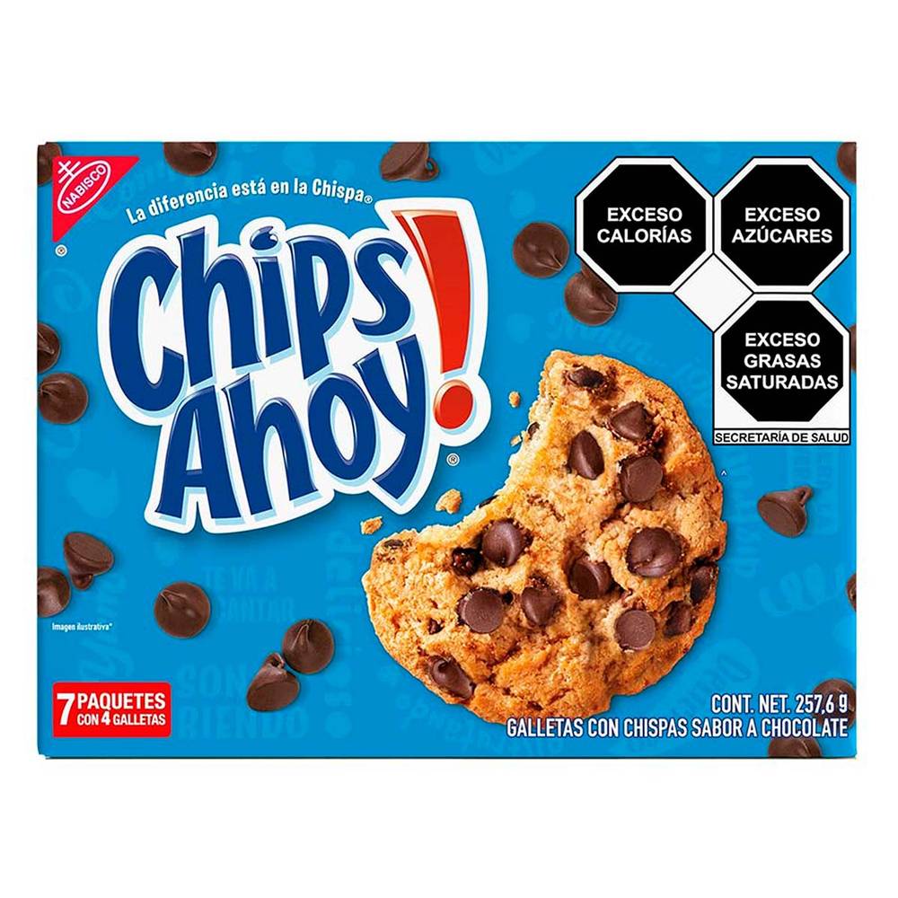 Chips Ahoy! · Galletas con chispas, chocolate (7 x 4 un)