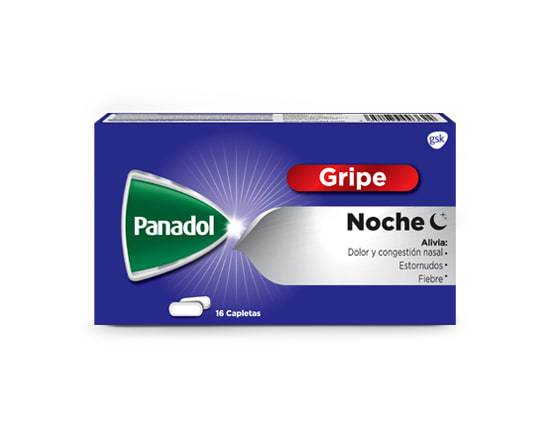 Gsk panadol noche acetaminofén capletas 500 mg/5 mg/2 mg (16 un)