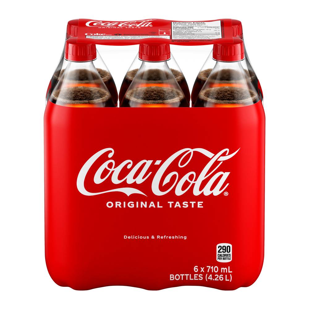 Coca-Cola Original Soft Drink (6 x 710 ml)