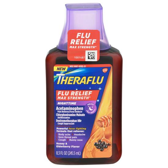 Theraflu Honey & Elderberry Flavor Flu Relief Max Strength