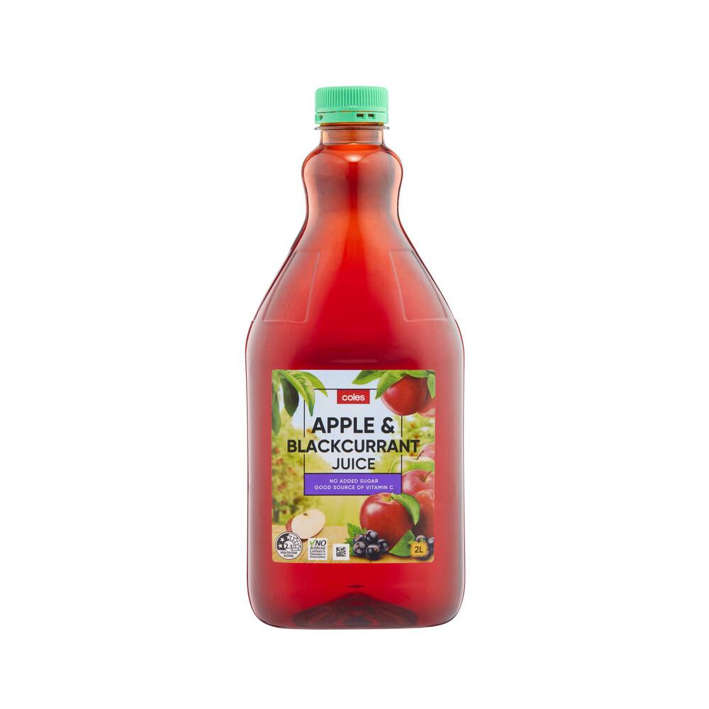 Coles Apple & Blackcurrant Juice 2L