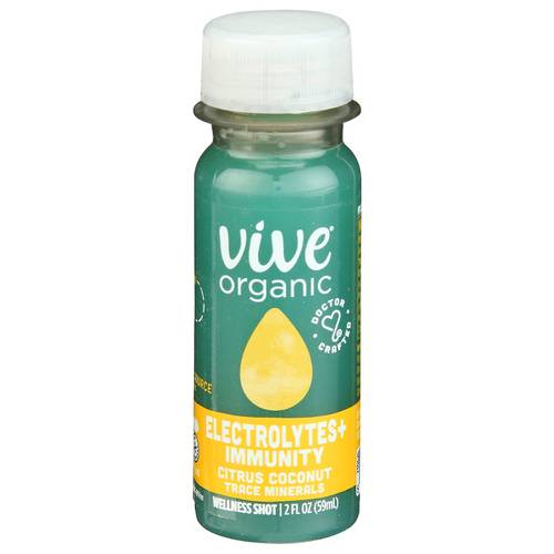 Vive Organic Organic Citrus Coconut Electrolytes + Immunity Wellness Shot