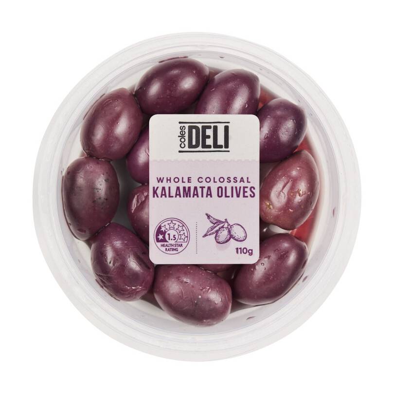 Coles Deli Whole Colossal Kalamata Olives (110g)