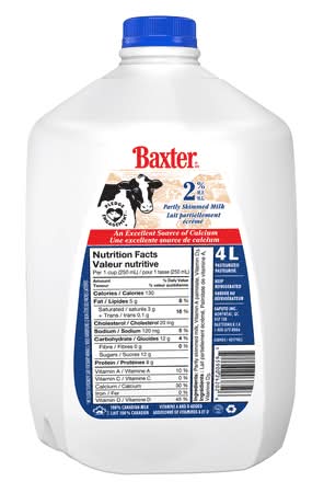 Baxter's Partly Skimmed Milk (4 L)