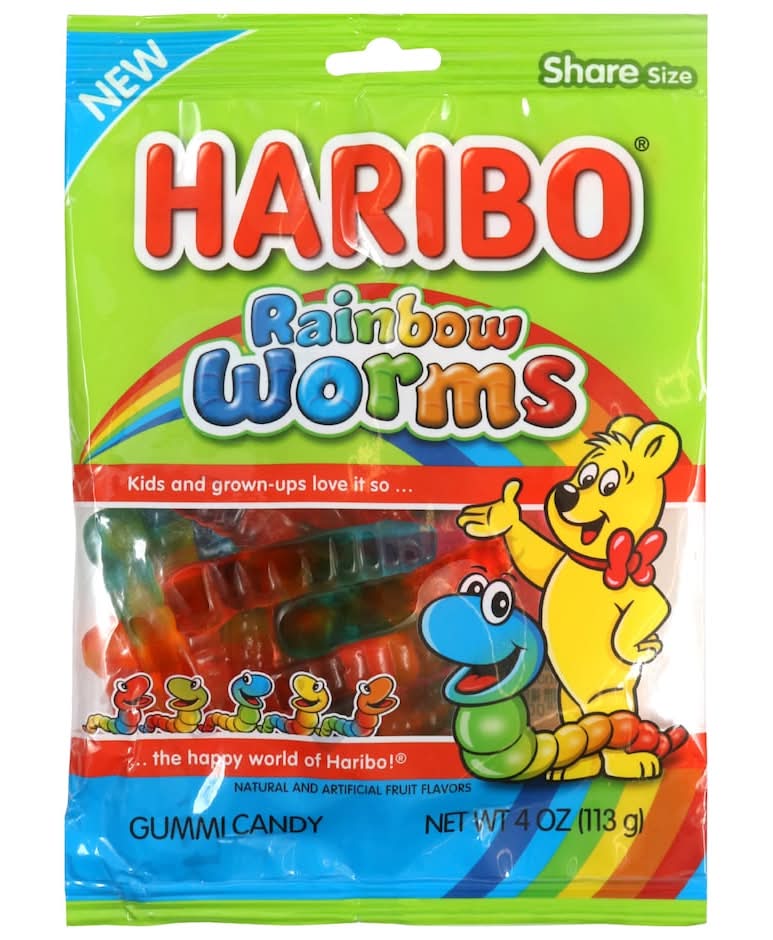 Haribo Rainbow Gummi Worms (4 oz)