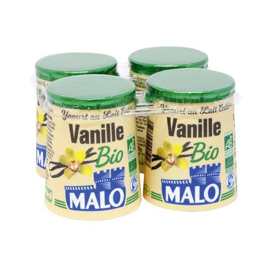 Yaourt au lait entier vanille Bio Laiterie saint malo 4x100g