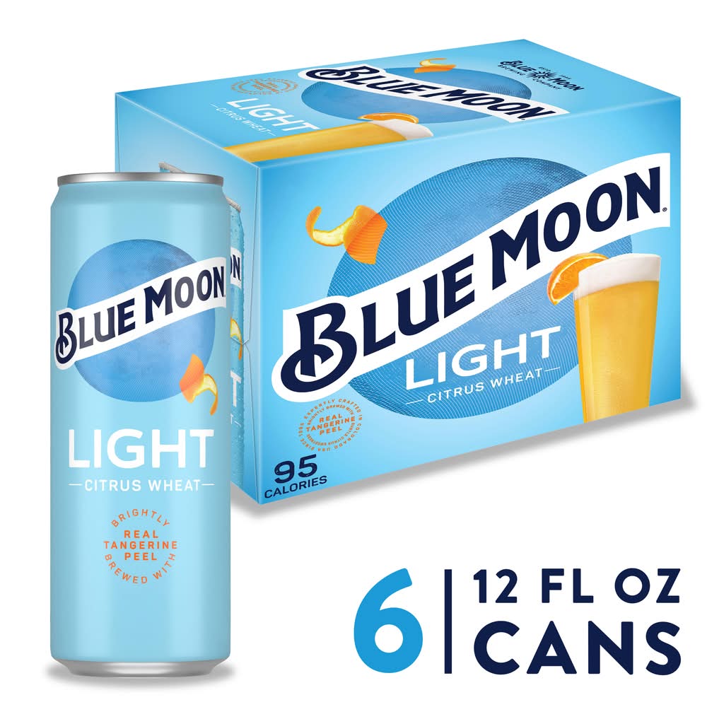 Blue Moon Light Sky Citrus Wheat Beer (6 x 2 fl oz)