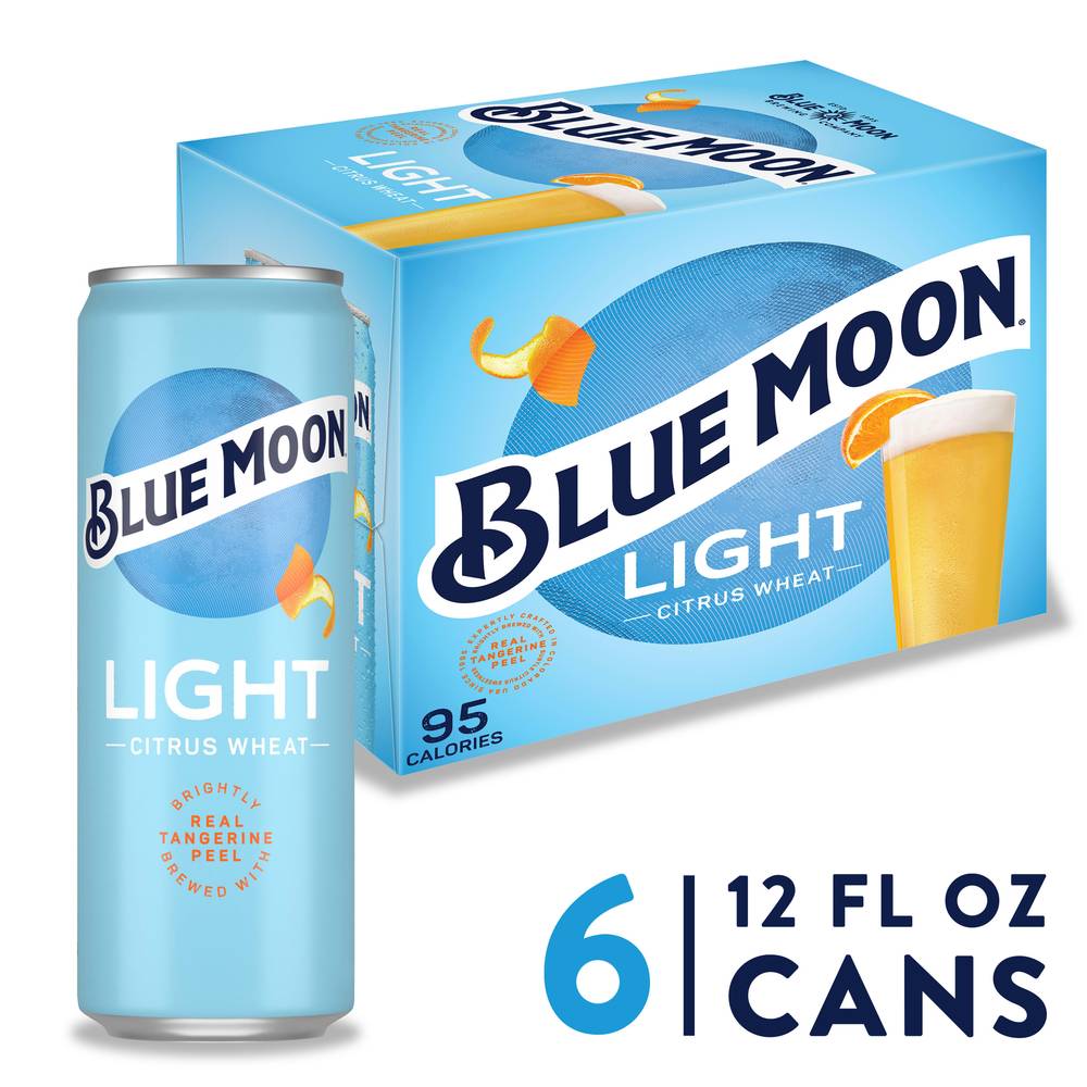 Blue Moon Light Sky Citrus Wheat Beer (6 x 12 fl oz)
