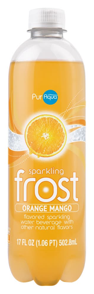PurAqua Flavored Sparkling Frost Water, Orange Mango (17 fl oz)