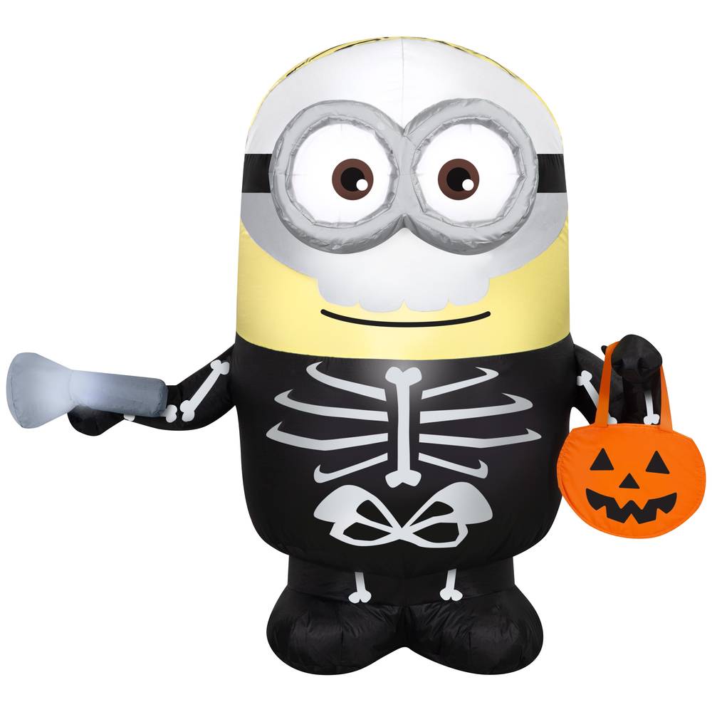 Universal 3-ft LED Minion Dave in Skeleton Costume Inflatable | 552726