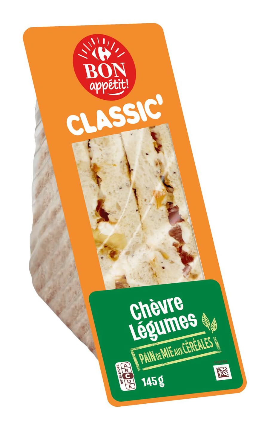 Carrefour Bon Appétit - Classic' sandwich chévre légumes (145g)