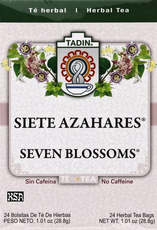 Tadin Siete Azahares Seven Blossom Herbal Tea (24 tea bags)