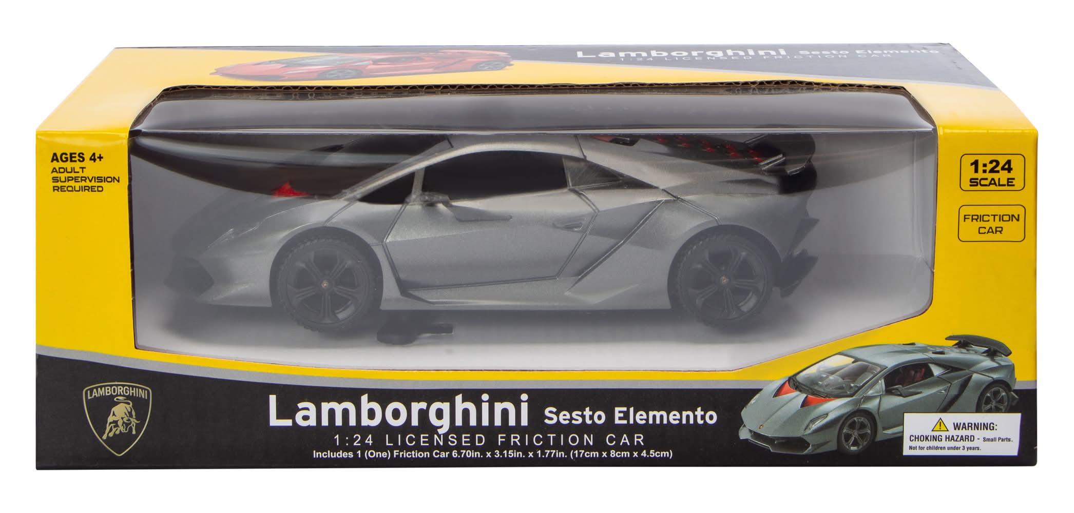 1:24 Licensed Friction Car Lambo Black