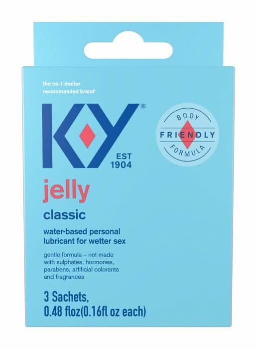 K-Y Water Based Jelly Lube 3-Sachets