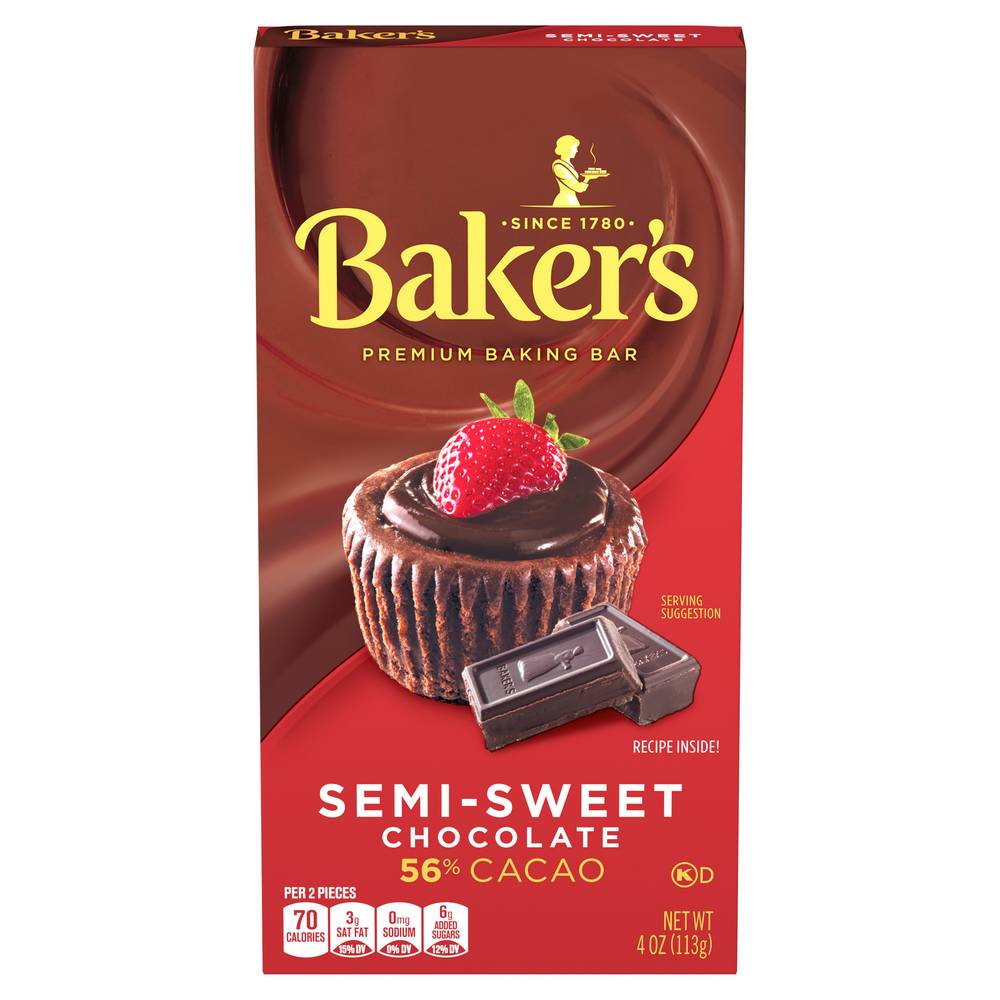 Baker's Semi Sweet Chocolate Baking Bar