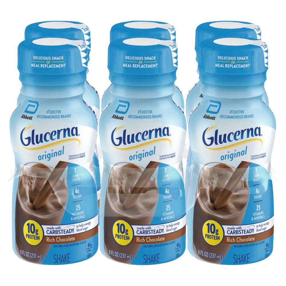 Glucerna Carbsteady Rich Chocolate Shake (6 x 8 fl oz)