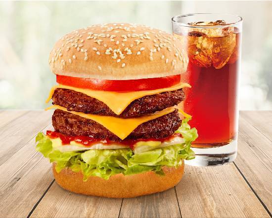 【套餐】經典牛肉起士堡｜Double Beef Cheeseburger