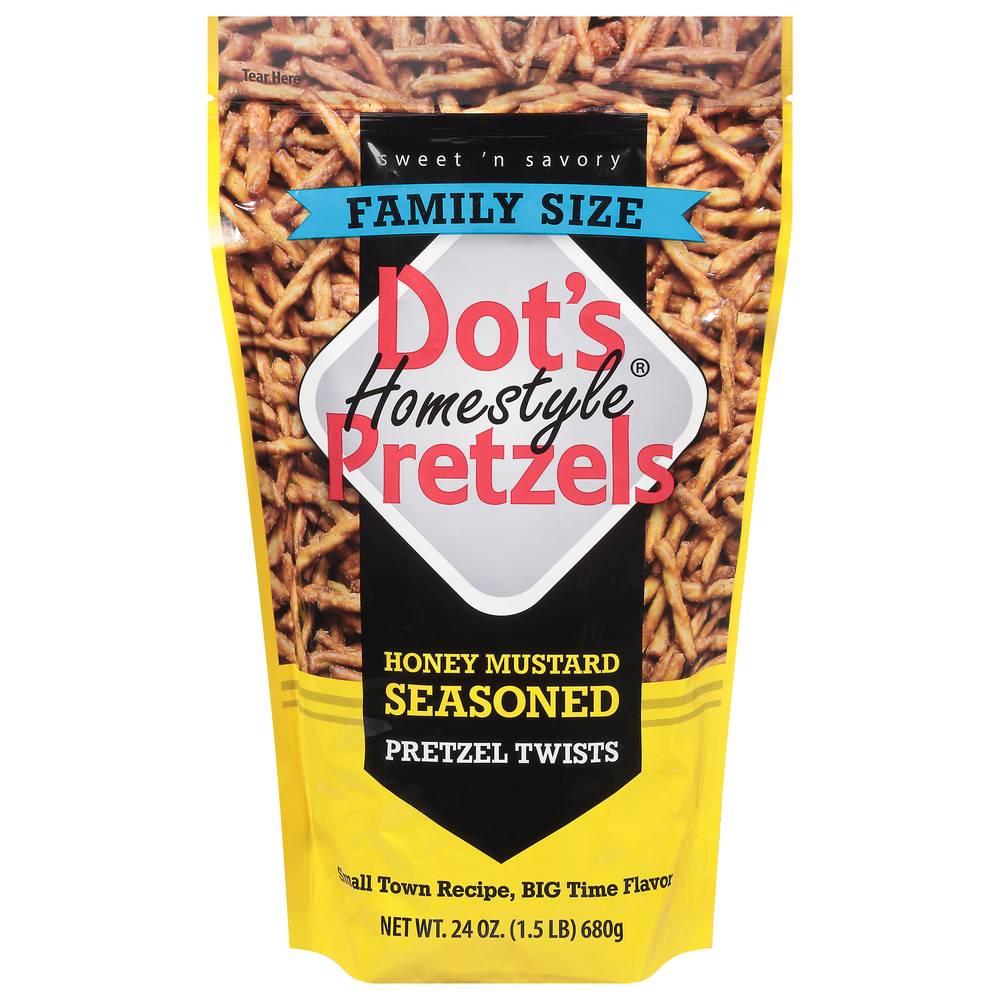 Dot's Homestyle Pretzels Seasoned Pretzel Twists, Honey Mustard, Family (24 oz)