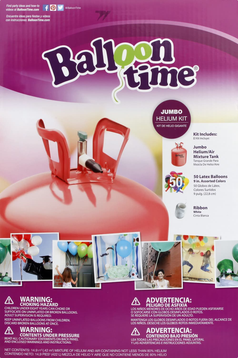 Balloon Time Jumbo Helium Kit