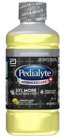 Pedialyte Advanced Rehydration Electrolyte Drink Lemon Lime - 33.8 fl oz