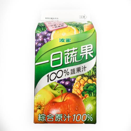 波蜜100%一日蔬果汁400ml(盒)