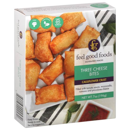 Feel Good Foods Cauliflower Crust Three Cheese Bites (7 oz)