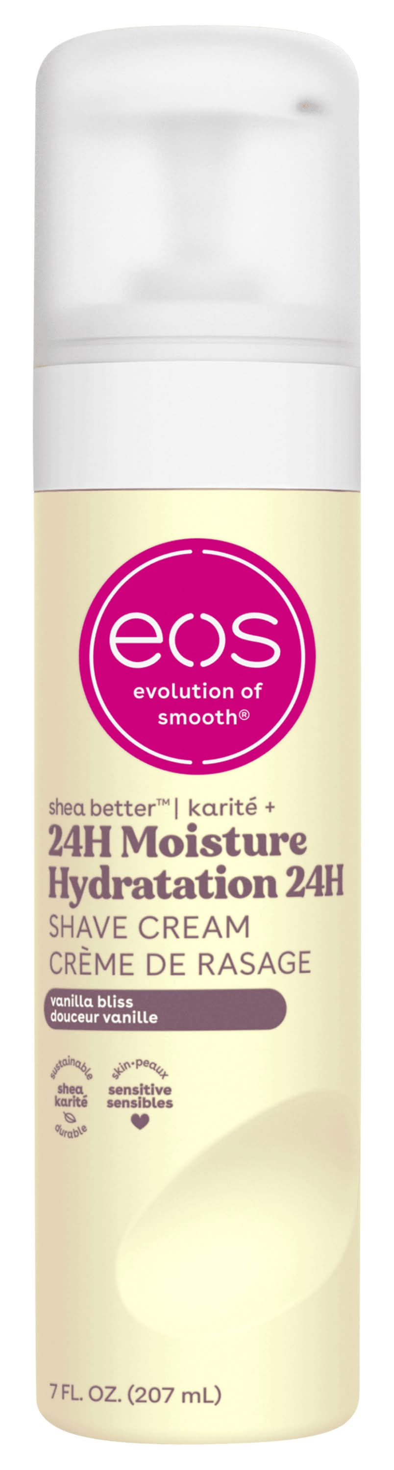 eos Shea Butter 24h Moisture Shave Cream, Vanilla Bliss (7 fl oz)