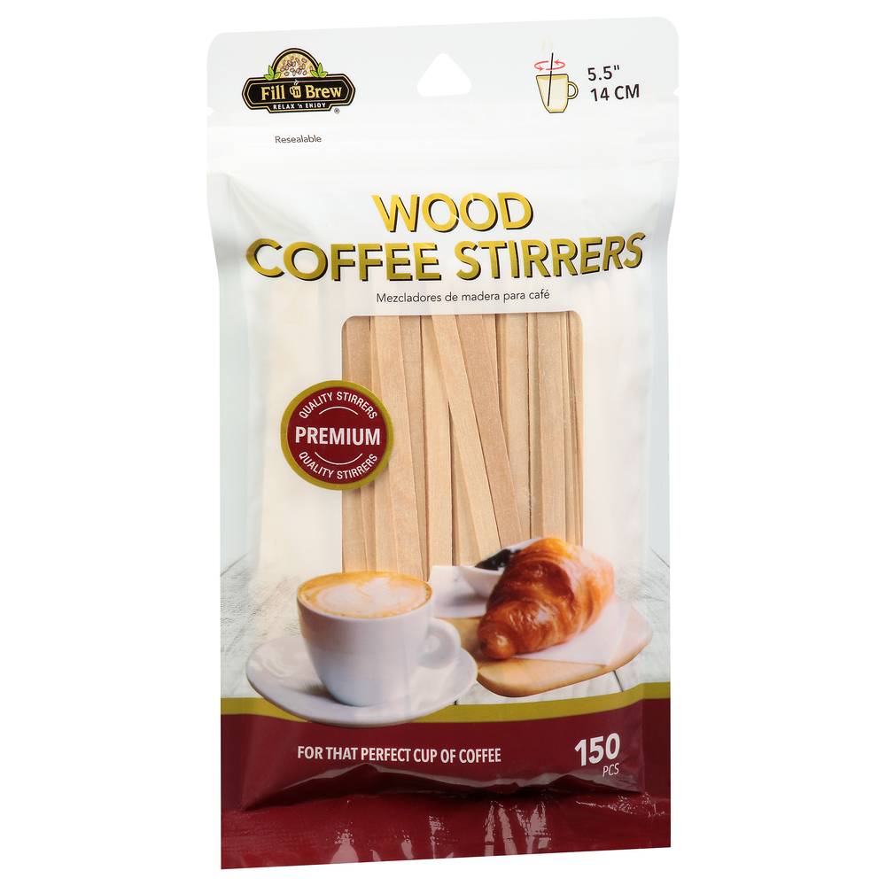 Fill 'n Brew Wood Coffee Stirrers (150 ct)