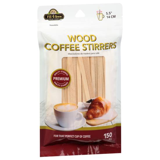 Fill 'N Brew Wood Coffee Stirrers (150 ct)