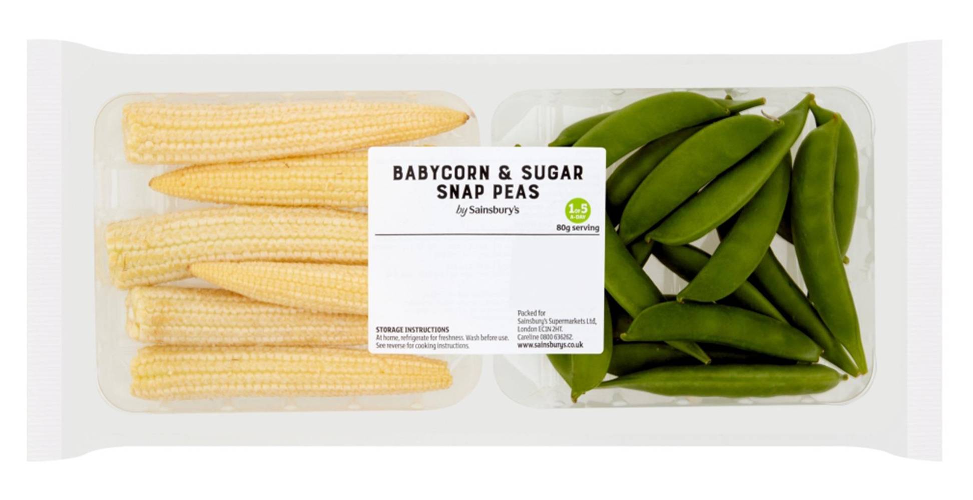 Sainsbury's Babycorn & Sugarsnap Peas 200g