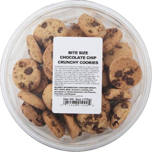 Biter Size Chocolate Chip Crunchy Cookies