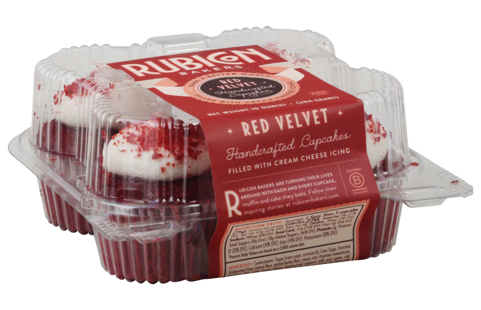 Rubicon Handcrafted Cupcakes, Red Velvet (10 oz, 4 ct)