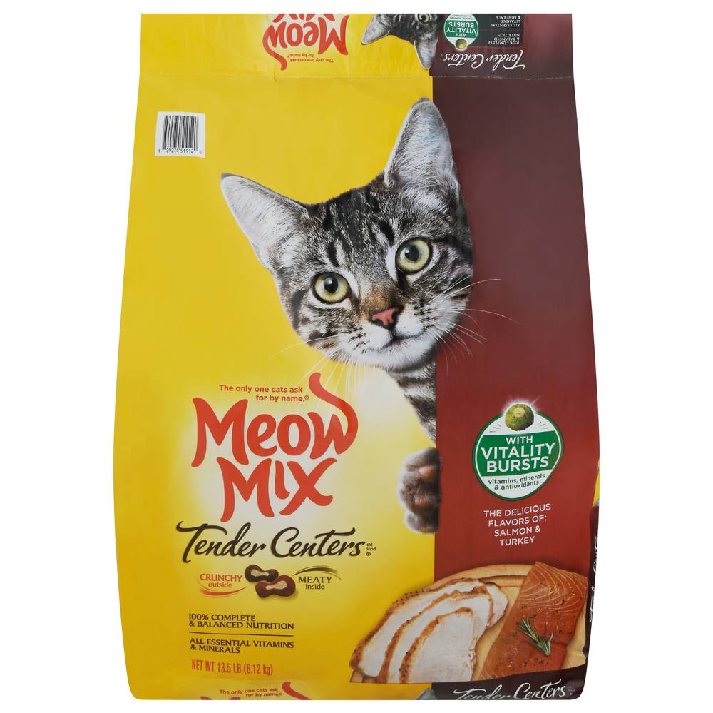 Meow Mix Tender Centers Salmon & Turkey Dry Cat Food (13.5 lbs)