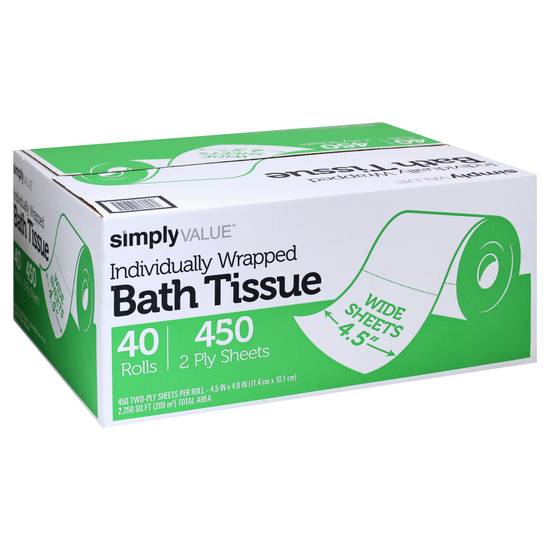 Simply Value Individually Wrapped Bath Tissues (450 ct)