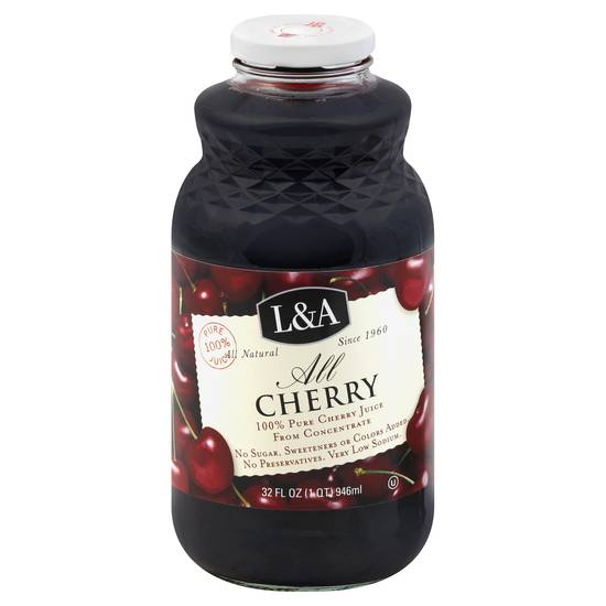 L&A 100% Pure All Cherry Juice (32 fl oz)