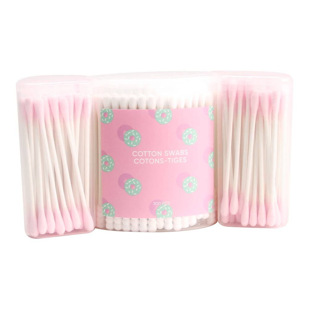 Miniso cotonetes de algodón candy time azul/rosa (paquete 300 piezas)