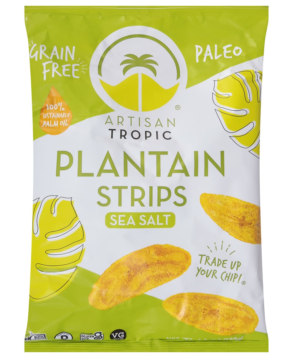 Artisan Tropic Plantain Strips, Sea Salt (4.5 oz)
