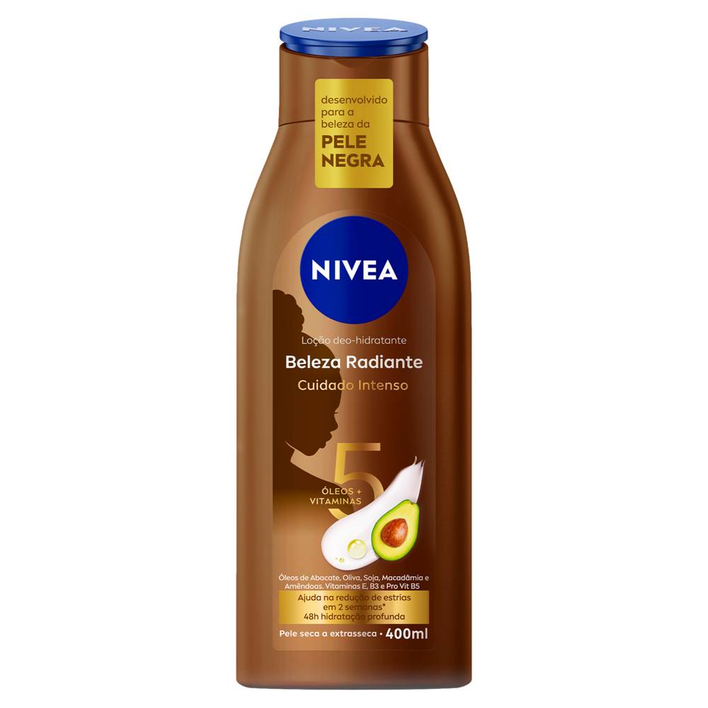 Nivea loção deo-hidratante cuidado intenso para peles negras (400ml)