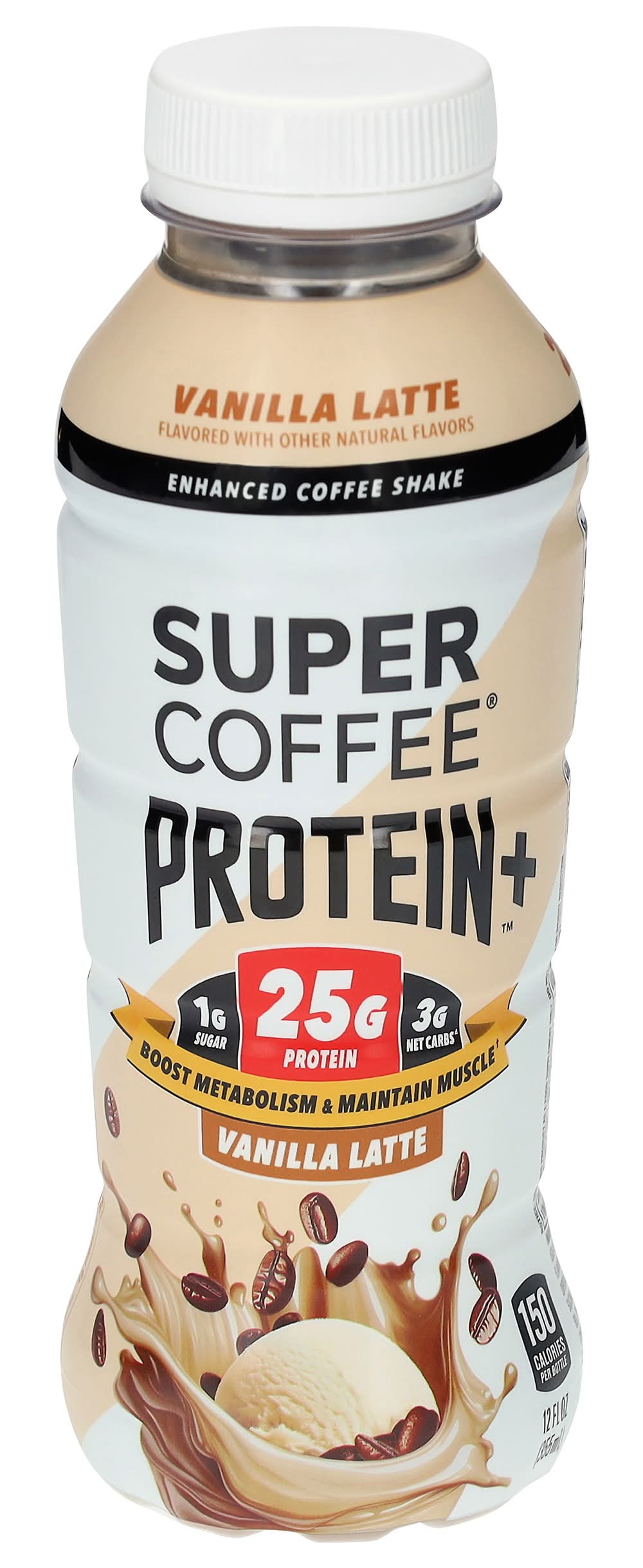 Super Coffee Protein+ Enhanced Coffee Shake, Vanilla Latte (12 fl oz)