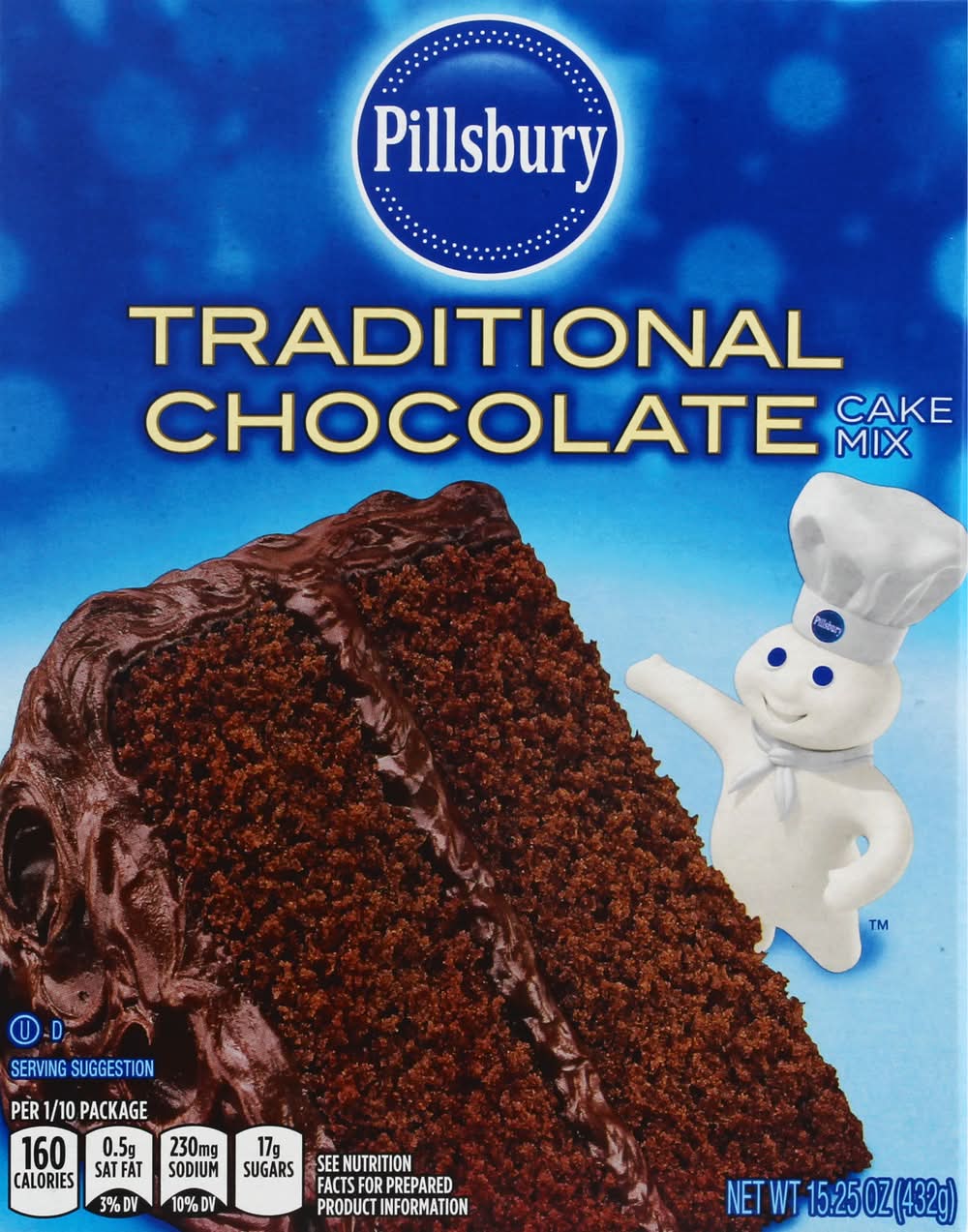 Pillsbury Traditional Chocolate Cake Mix (15.3 oz)