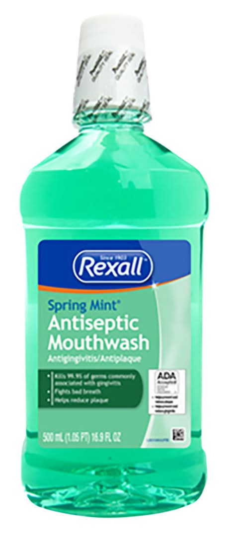 Rexall Spring Mint Antiseptic Mouthwash 16.9 Fl Oz
