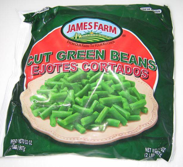 Frozen James Farm - IQF Cut Green Beans - 2 lbs