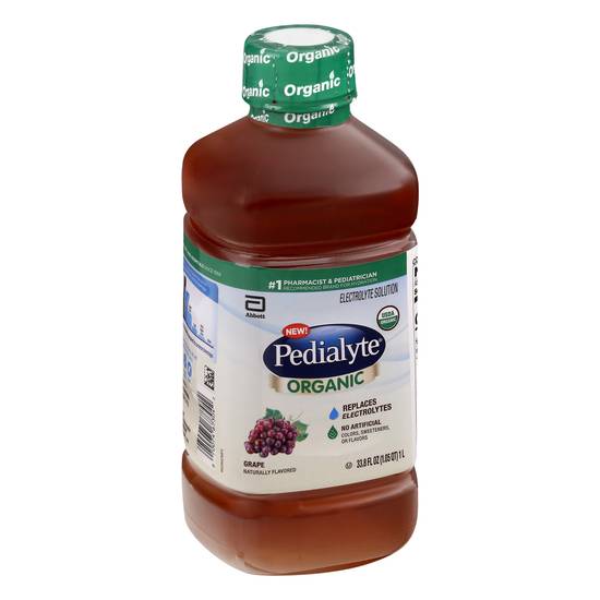 Pedialyte Organic Grape Electrolyte Solution (33.8 fl oz)