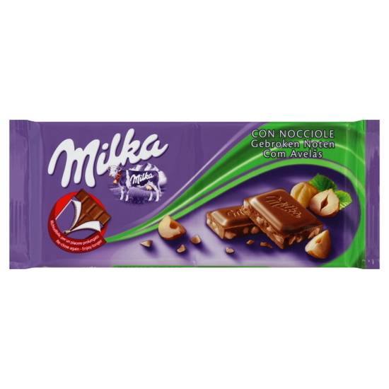 Milka Broken Hazelnut Chocolate Bar